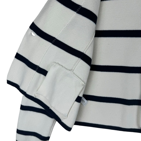 LOFT Women’s Navy Striped Cardigan Size XL Button closure - Picture 6 of 9
